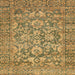 Square Abstract Gold Oriental Rug, abs492