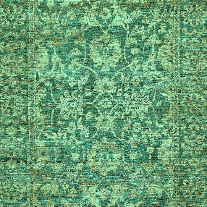 Machine Washable Oriental Turquoise Traditional Area Rugs, wshabs492turq