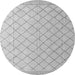 Round Solid Gray Modern Rug, abs4930gry