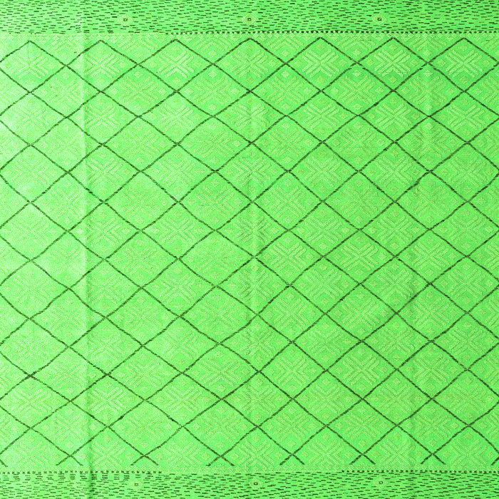 Square Machine Washable Solid Green Modern Area Rugs, wshabs4930grn