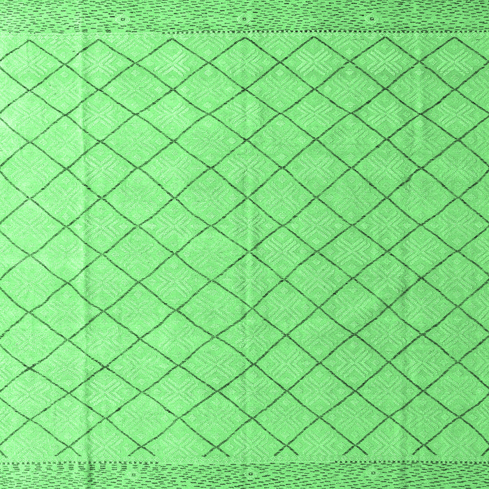 Square Machine Washable Solid Emerald Green Modern Area Rugs, wshabs4930emgrn