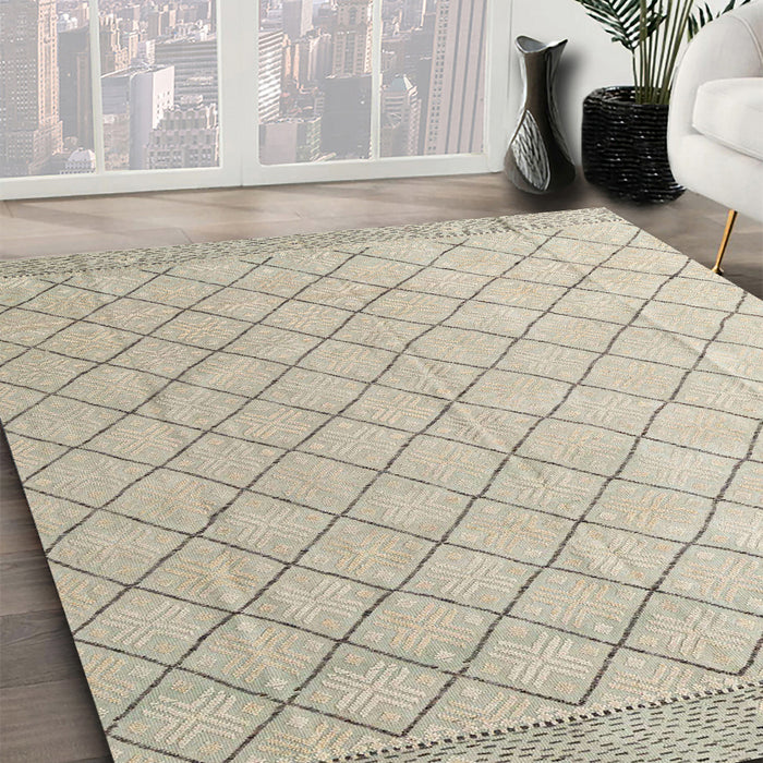 Machine Washable Abstract Camel Brown Rug in a Family Room, wshabs4930