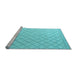 Sideview of Machine Washable Solid Light Blue Modern Rug, wshabs4930lblu