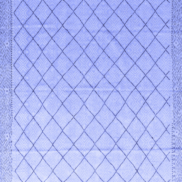 Square Machine Washable Solid Blue Modern Rug, wshabs4930blu