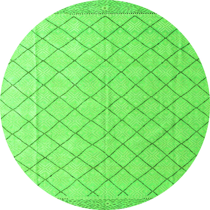 Round Solid Green Modern Rug, abs4930grn