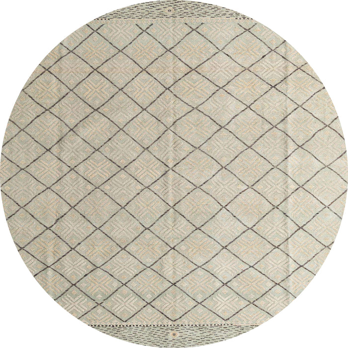 Round Machine Washable Abstract Camel Brown Rug, wshabs4930