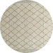 Round Machine Washable Abstract Camel Brown Rug, wshabs4930