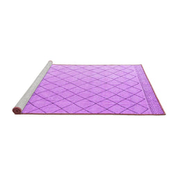 Sideview of Machine Washable Solid Purple Modern Area Rugs, wshabs4930pur