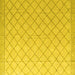 Square Solid Yellow Modern Rug, abs4930yw