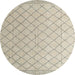 Round Abstract Camel Brown Solid Rug, abs4930