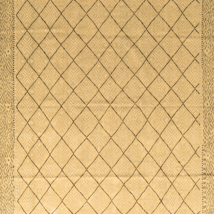 Square Machine Washable Solid Brown Modern Rug, wshabs4930brn