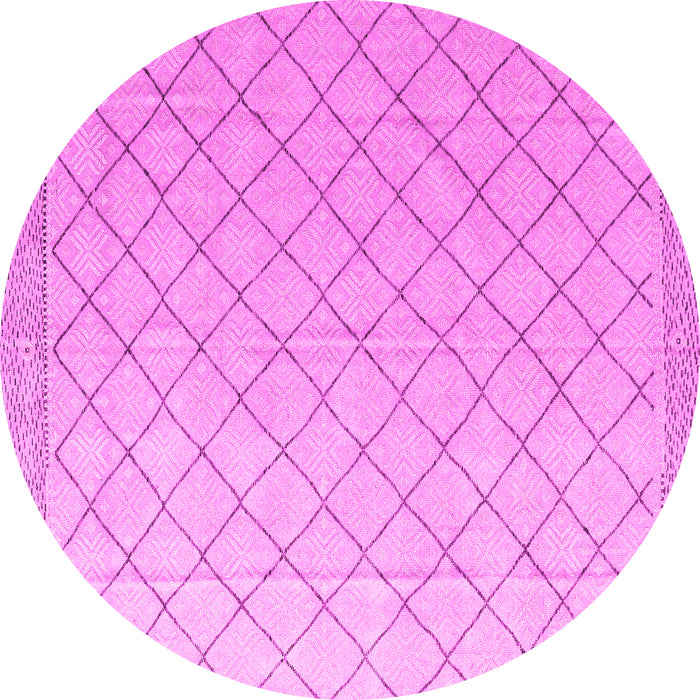 Round Solid Pink Modern Rug, abs4930pnk