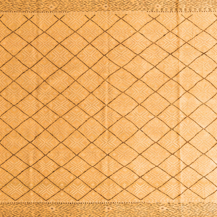 Square Machine Washable Solid Orange Modern Area Rugs, wshabs4930org