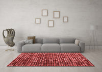 Machine Washable Abstract Red Modern Rug, wshabs4931red