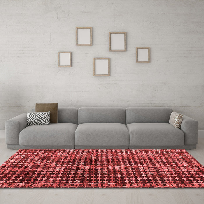 Modern Red Washable Rugs