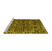 Sideview of Machine Washable Abstract Yellow Modern Rug, wshabs4931yw