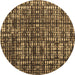 Round Machine Washable Abstract Brown Modern Rug, wshabs4931brn