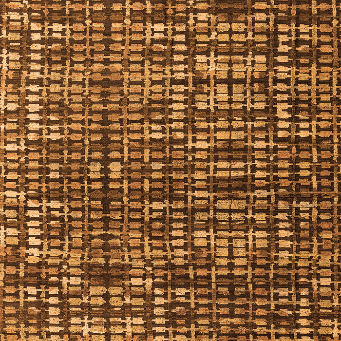 Square Machine Washable Abstract Orange Modern Area Rugs, wshabs4931org