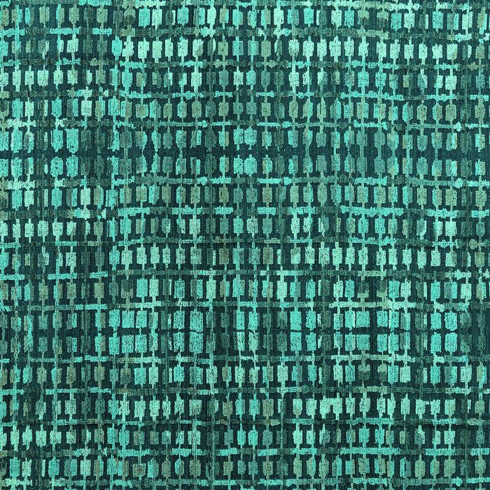 Square Machine Washable Abstract Turquoise Modern Area Rugs, wshabs4931turq