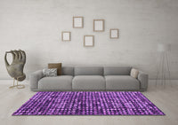 Machine Washable Abstract Purple Modern Rug, wshabs4931pur