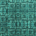 Square Abstract Turquoise Modern Rug, abs4931turq