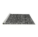 Sideview of Machine Washable Abstract Gray Modern Rug, wshabs4931gry