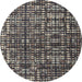 Round Abstract Pink Modern Rug, abs4931