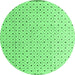 Round Solid Emerald Green Modern Rug, abs4932emgrn