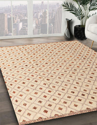 Abstract Tangerine Pink Solid Rug, abs4932