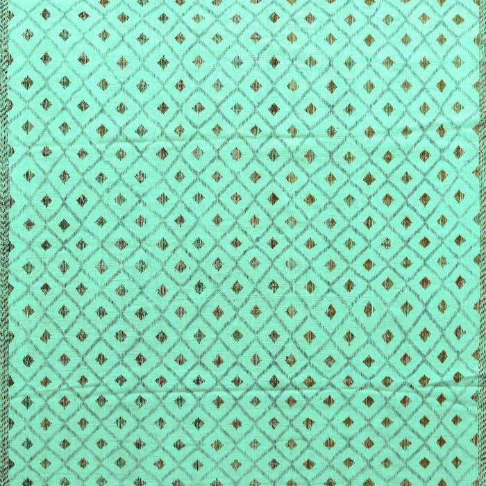 Square Machine Washable Solid Turquoise Modern Area Rugs, wshabs4932turq