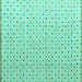 Square Machine Washable Solid Turquoise Modern Area Rugs, wshabs4932turq