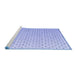 Sideview of Machine Washable Solid Blue Modern Rug, wshabs4932blu