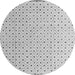 Round Solid Gray Modern Rug, abs4932gry