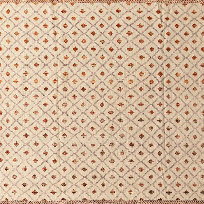 Square Machine Washable Abstract Tangerine Pink Rug, wshabs4932