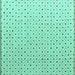 Square Solid Turquoise Modern Rug, abs4932turq