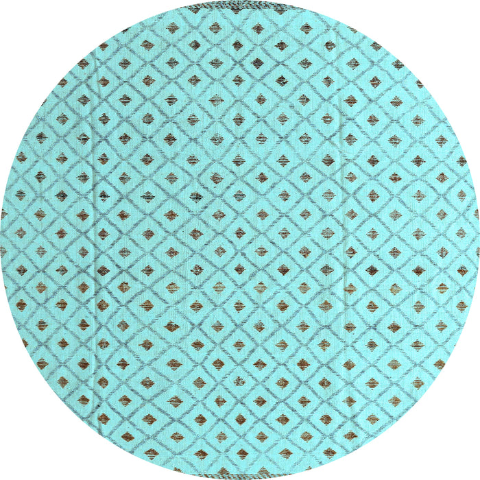 Round Solid Light Blue Modern Rug, abs4932lblu