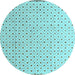 Round Solid Light Blue Modern Rug, abs4932lblu