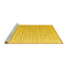 Sideview of Machine Washable Solid Yellow Modern Rug, wshabs4932yw