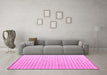 Machine Washable Solid Pink Modern Rug in a Living Room, wshabs4932pnk