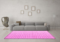 Machine Washable Solid Pink Modern Rug, wshabs4932pnk