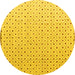 Round Solid Yellow Modern Rug, abs4932yw