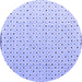 Round Solid Blue Modern Rug, abs4932blu