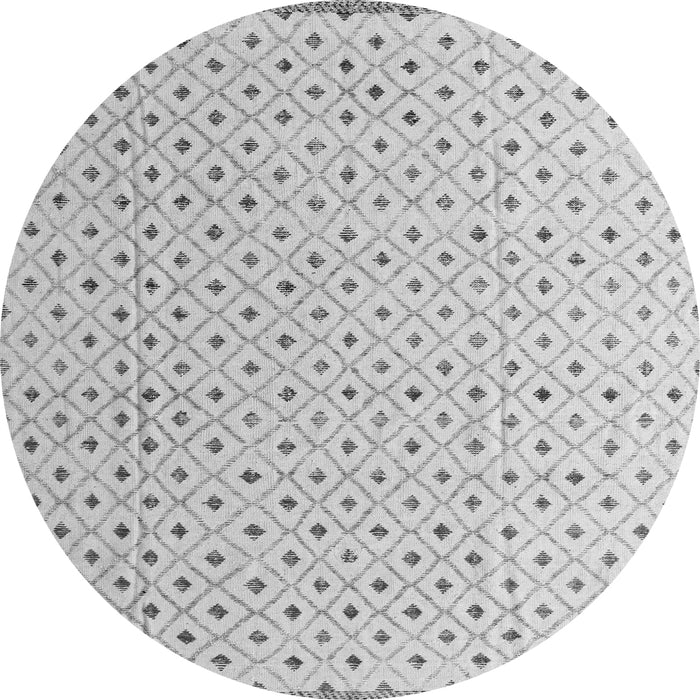 Round Machine Washable Solid Gray Modern Rug, wshabs4932gry