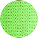 Round Solid Green Modern Rug, abs4932grn