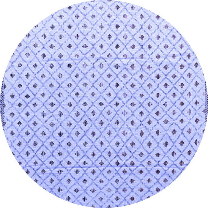 Round Machine Washable Solid Blue Modern Rug, wshabs4932blu