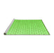 Sideview of Machine Washable Solid Green Modern Area Rugs, wshabs4932grn