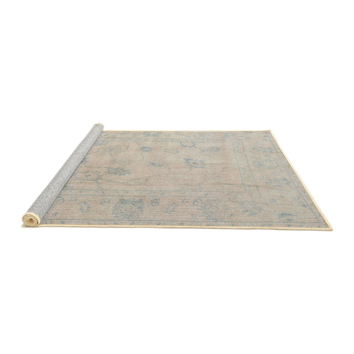 Sideview of Machine Washable Abstract Tan Brown Rug, wshabs4933