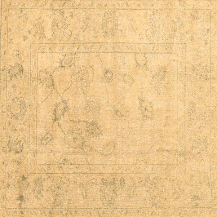 Square Oriental Brown Traditional Rug, abs4933brn