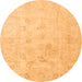 Round Oriental Orange Traditional Rug, abs4933org