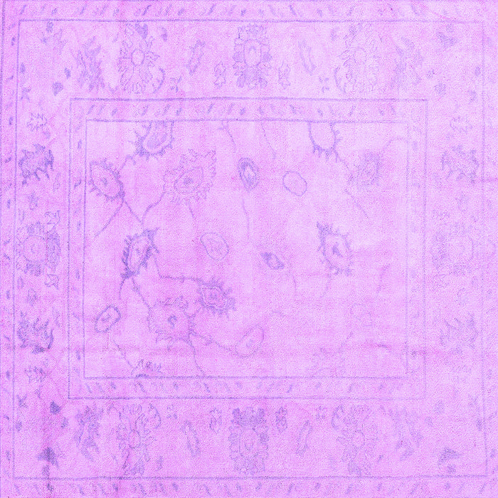 Square Machine Washable Oriental Purple Traditional Area Rugs, wshabs4933pur